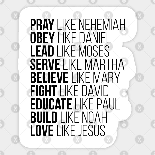 Love Like Jesus | Christian | Faith | Religious Sticker by ChristianLifeApparel